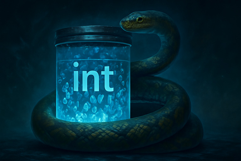 تعریف متغیر int در پایتون 